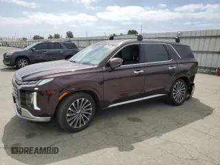 2023 Hyundai Palisade Calligraphy z VIN KM8R74GE3PU543854, wystawiony jako Copart lot #55705455 z przebiegiem 27 027 mil mil oraz Szkoda całkowita • Salvage title. Historia ofert i sprzedaży dostępna na DreamBid. Obrazek 1.