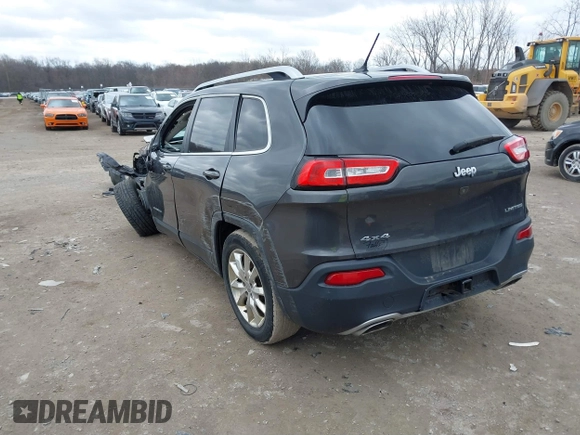 2015 Jeep Cherokee Limited with VIN 1C4PJMDS5FW587879, listed as a IAAI auction lot 41864622 with 143,843 mi miles. Bid and sale history available at carsss.com. Image 3.