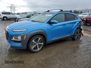 2020 Hyundai Kona Ultimate with VIN KM8K5CA54LU434257, listed as a Copart auction lot 44451105 with 32,316 mi miles and Salvage Title. Bid and sale history available at carsss.com. Image 1.