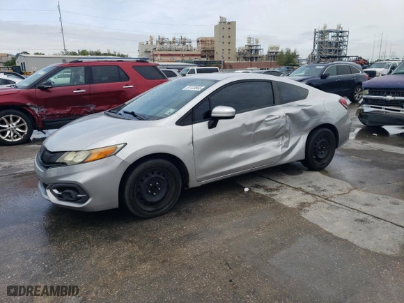 2014 Honda Civic Coupe LX with VIN 2HGFG3B53EH520813, listed as a Copart auction lot 51123865 with 0 mi miles and Salvage Title. Bid and sale history available at carsss.com. Image 1.