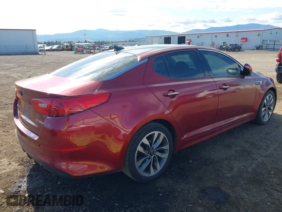 2015 Kia Optima SX Turbo with VIN 5XXGR4A64FG393524, listed as a IAAI auction lot 42617421 with 93,448 mi miles and . Bid and sale history available at DreamBid. Image 4.