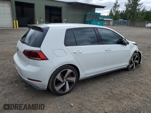 2021 Volkswagen Golf GTI S with VIN 3VW6T7AU5MM009756, listed as a Copart auction lot 60864704 with 39,379 mi miles and Salvage Title. Bid and sale history available at carsss.com. Image 3.