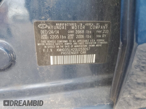 2016 Hyundai Elantra GT with VIN KMHD35LH2GU253097, listed as a Copart auction lot 73059734 with 175,281 mi miles and Clean Title. Bid and sale history available at carsss.com. Image 12.