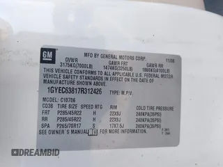 2007 Cadillac Escalade z VIN 1GYEC63817R312426, wystawiony jako IAAI lot #42332110 z przebiegiem 267 506 mil mil oraz . Historia ofert i sprzedaży dostępna na DreamBid. Obrazek 9.
