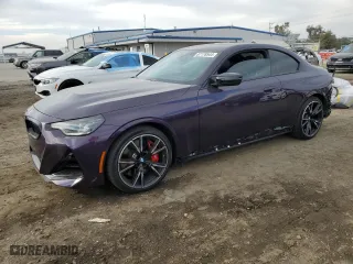 2024 BMW 2 Series M240i xDrive with VIN 3MW53CM02R8E78798, listed as a Copart auction lot 87178544 with 6,686 mi miles and Salvage Title. Bid and sale history available at carsss.com. Image 1.