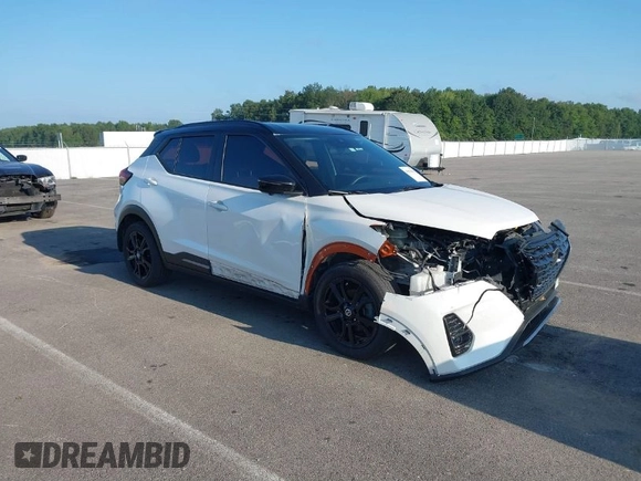 2021 Nissan Kicks SR with VIN 3N1CP5DV3ML529482, listed as a IAAI auction lot 40128361 with 65,686 mi miles and . Bid and sale history available at DreamBid. Image 1.