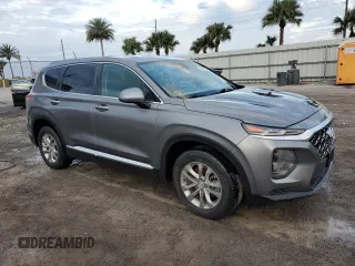 2019 Hyundai Santa Fe SE with VIN 5NMS2CAD8KH070404, listed as a Copart auction lot 46729285 with 0 mi miles and Non Repairable. Bid and sale history available at carsss.com. Image 4.