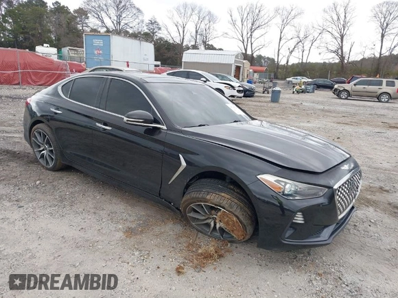 2019 Genesis G70 Advanced with VIN KMTG44LA0KU038176, listed as a IAAI auction lot 41718528 with 85,728 mi miles and . Bid and sale history available at DreamBid. Image 1.