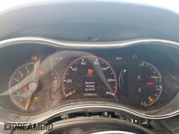 2017 Jeep Grand Cherokee Limited with VIN 1C4RJEBG7HC736181, listed as a Copart auction lot 64959915 with 151,963 mi miles and Salvage title. Bid and sale history available at DreamBid. Image 9.