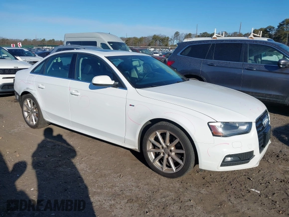 2016 Audi A4 Premium Plus with VIN WAUFFAFL6GN006105, listed as a IAAI auction lot 41698495 with 155,424 mi miles. Bid and sale history available at carsss.com. Image 1.