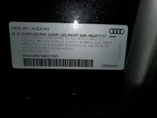 2016 Audi A8 L 4.0T Sport with VIN WAU43AFD1GN021393, listed as a Copart auction lot 45494265 with 73,770 mi miles and Salvage Title. Bid and sale history available at carsss.com. Image 13.