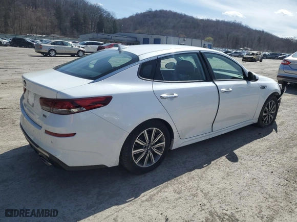 2019 Kia Optima EX with VIN 5XXGU4L14KG328179, listed as a Copart auction lot 50596285 with 48,785 mi miles and Salvage Title. Bid and sale history available at carsss.com. Image 3.