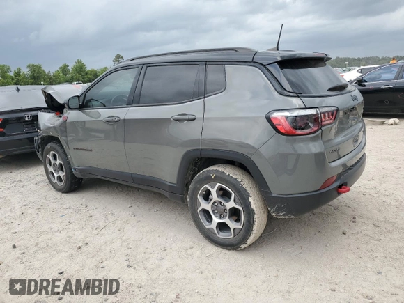 2022 Jeep Compass Trailhawk with VIN 3C4NJDDBXNT231276, listed as a Copart auction lot 55290785 with 20,814 mi miles and Salvage title. Bid and sale history available at DreamBid. Image 2.