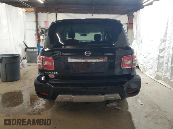 2018 Nissan Armada SV with VIN JN8AY2NC8J9553377, listed as a Copart auction lot 81516004 with 106,757 mi miles and Salvage Title. Bid and sale history available at carsss.com. Image 6.