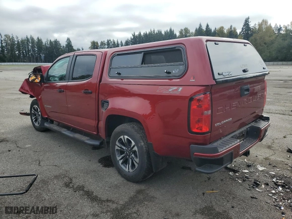 2021 Chevrolet Colorado 4WD Z71 with VIN 1GCPTDE19M1249069, listed as a Copart auction lot 72277473 with 34,271 mi miles and Salvage Title. Bid and sale history available at carsss.com. Image 2.