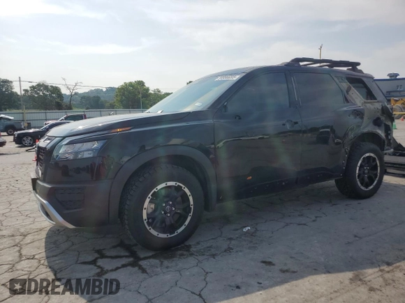 2024 Nissan Pathfinder Rock Creek with VIN 5N1DR3BD6RC274142, listed as a Copart auction lot 59990055 with 9,921 mi miles and Salvage title. Bid and sale history available at DreamBid. Image 1.
