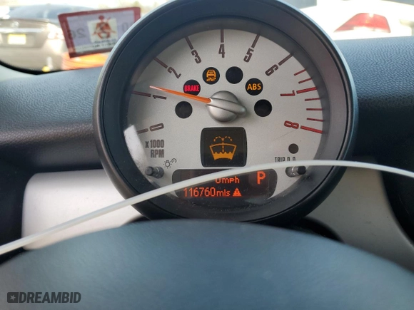 2013 MINI Cooper Hardtop with VIN WMWSU3C53DT684646, listed as a Copart auction lot 49412655 with 116,760 mi miles and Salvage Title. Bid and sale history available at carsss.com. Image 9.