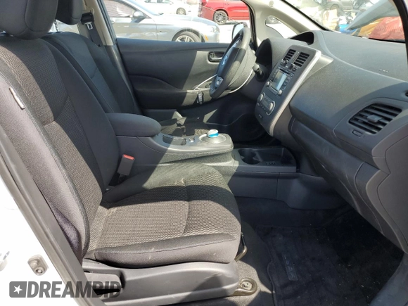 2017 Nissan LEAF S with VIN 1N4BZ0CP7HC307639, listed as a Copart auction lot 54362825 with 57,735 mi miles and Salvage Title. Bid and sale history available at carsss.com. Image 7.