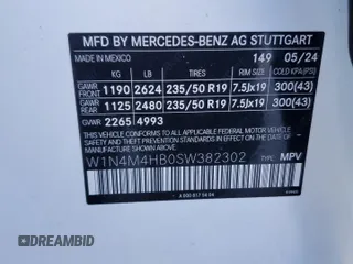 2025 Mercedes-Benz GLB 250 z VIN W1N4M4HB0SW382302, wystawiony jako Copart lot #89218035 z przebiegiem Nie podano mil oraz Szkoda całkowita • Salvage title. Historia ofert i sprzedaży dostępna na DreamBid. Obrazek 13.