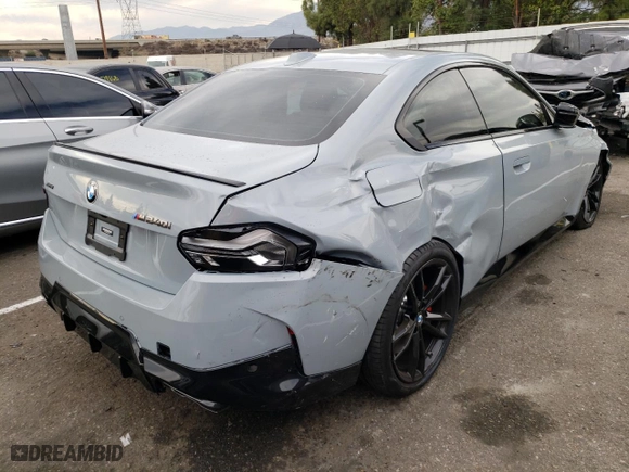 2023 BMW 2 Series M240i xDrive with VIN 3MW53CM0XP8C82251, listed as a Copart auction lot 65629752 with 1,134 mi miles. Bid and sale history available at carsss.com. Image 4.