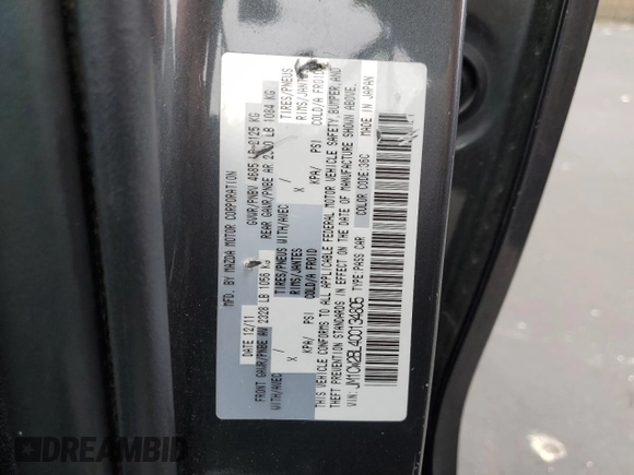 2012 Mazda 5 Sport with VIN JM1CW2BL4C0134805, listed as a Copart auction lot 54729525 with 144,991 mi miles and Salvage Title. Bid and sale history available at DreamBid. Image 13.