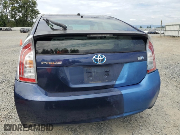 2013 Toyota Prius One with VIN JTDKN3DU9D1622718, listed as a Copart auction lot 65586695 with 79,305 mi miles and Salvage title. Bid and sale history available at DreamBid. Image 6.
