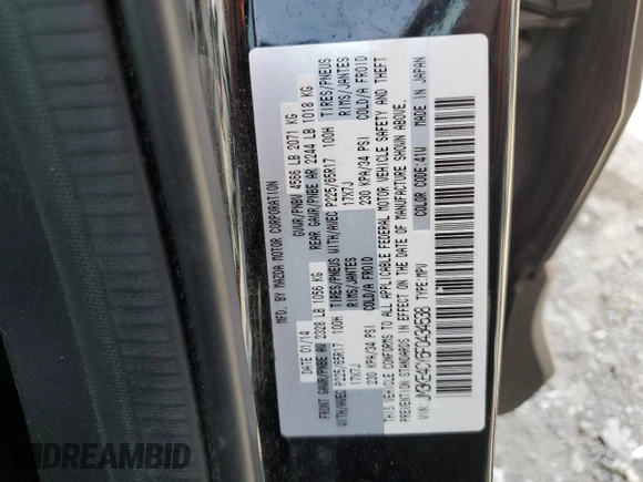 2015 Mazda CX-5 Touring with VIN JM3KE4CY6F0434538, listed as a Copart auction lot 54966145 with 209,447 mi miles and Clean Title. Bid and sale history available at DreamBid. Image 13.
