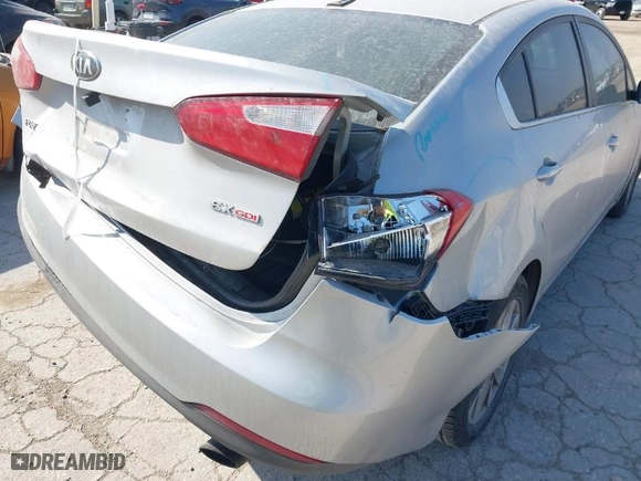2015 Kia Forte EX with VIN KNAFX4A86F5364398, listed as a IAAI auction lot 41791972 with 158,723 mi miles. Bid and sale history available at carsss.com. Image 6.