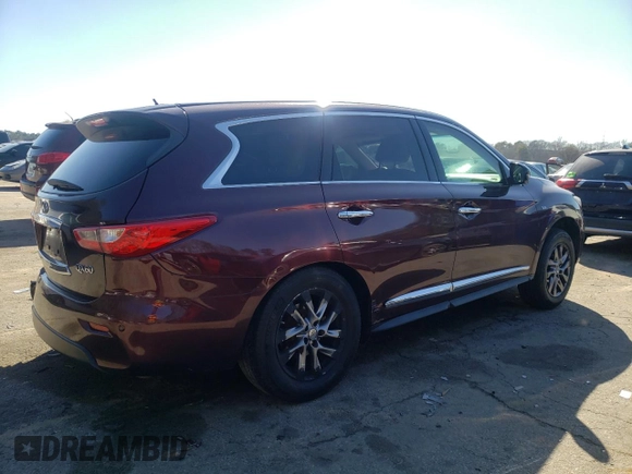 2014 Infiniti QX60 with VIN 5N1AL0MN3EC504335, listed as a Copart auction lot 46644225 with 164,544 mi miles and Salvage Title. Bid and sale history available at DreamBid. Image 3.