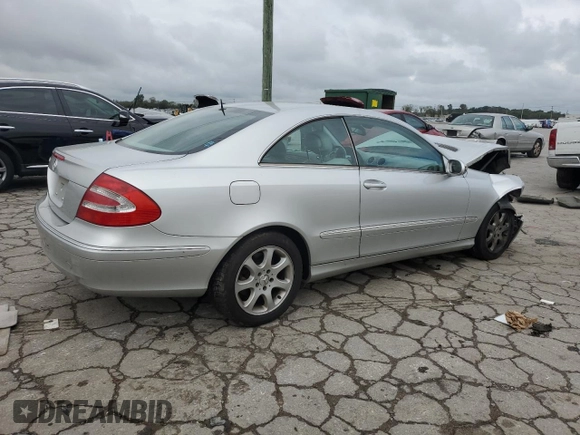 2004 Mercedes-Benz CLK-Class 3.2L with VIN WDBTJ65J24F094253, listed as a Copart auction lot 73600574 with 134,379 mi miles and Salvage Title. Bid and sale history available at carsss.com. Image 3.