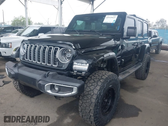 2024 Jeep Wrangler Sahara with VIN 1C4PJXEN0RW107875, listed as a IAAI auction lot 42115423 with 10,625 mi miles and . Bid and sale history available at carsss.com. Image 19.