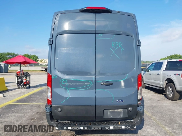 2020 Ford Transit Cargo with VIN 1FTBR3X85LKB04164, listed as a IAAI auction lot 41757122 with 101,038 mi miles. Bid and sale history available at carsss.com. Image 16.