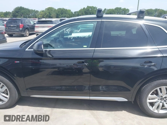 2023 Audi Q5 S line Premium with VIN WA1GAAFY3P2027829, listed as a IAAI auction lot 42638257 with 61,925 mi miles and . Bid and sale history available at DreamBid. Image 14.