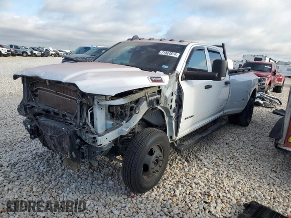 2021 Ram 3500 Tradesman with VIN 3C63RRGL3MG589464, listed as a Copart auction lot 71824574 with 108,847 mi miles and Salvage Title. Bid and sale history available at carsss.com. Image 1.
