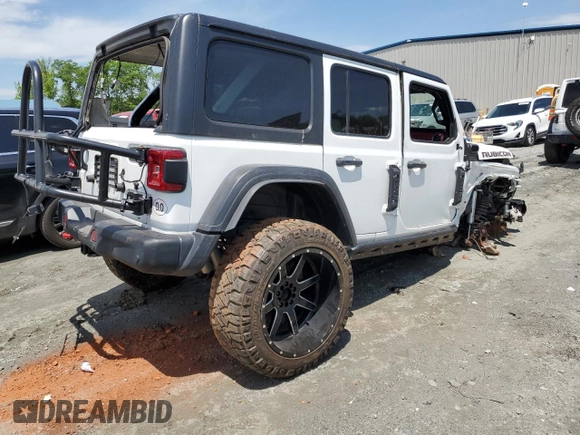 2022 Jeep Wrangler Unlimited Rubicon with VIN 1C4HJXFN2NW211037, listed as a Copart auction lot 49897115 with 21,878 mi miles and Salvage title. Bid and sale history available at DreamBid. Image 3.