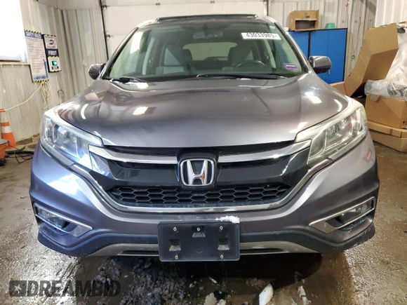 2015 Honda CR-V EX-L with VIN 5J6RM4H74FL033475, listed as a Copart auction lot 43033985 with 117,618 mi miles and Salvage Title. Bid and sale history available at carsss.com. Image 5.