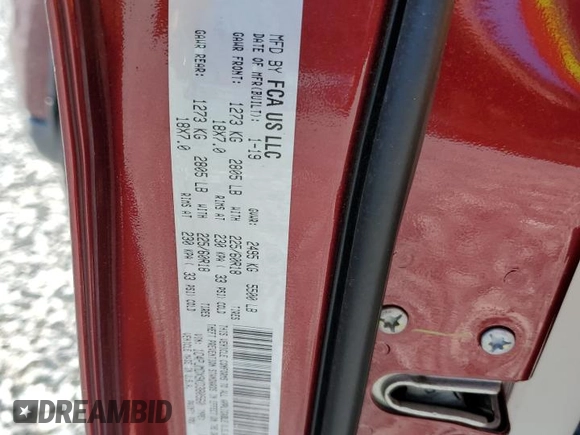 2019 Jeep Cherokee Limited with VIN 1C4PJMDX9KD380560, listed as a Copart auction lot 53419085 with 56,797 mi miles and Salvage title. Bid and sale history available at DreamBid. Image 13.