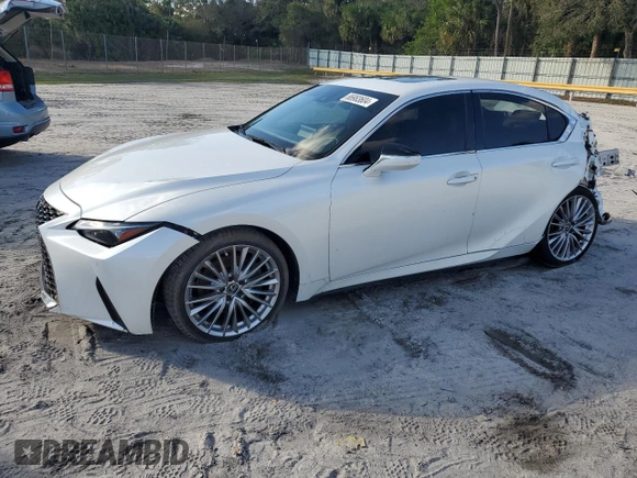 2022 Lexus IS with VIN JTHDA1D25N5118652, listed as a Copart auction lot 86983604 with 29,860 mi miles and Salvage Title. Bid and sale history available at carsss.com. Image 1.
