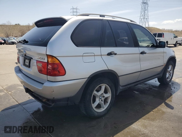 2002 BMW X5 3.0i with VIN 5UXFA53572LH80285, listed as a Copart auction lot 51798165 with 221,340 mi miles and Clean Title. Bid and sale history available at carsss.com. Image 3.