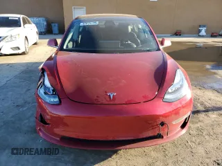 2018 Tesla Model 3 Long Range Battery with VIN 5YJ3E1EAXJF047285, listed as a Copart auction lot 87875175 with 114,896 mi miles and Salvage Title. Bid and sale history available at DreamBid. Image 5.