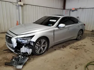 2020 Infiniti Q50 3.0t LUXE with VIN JN1EV7AR2LM252930, listed as a Copart auction lot 85925114 with 32,150 mi miles and Salvage Title. Bid and sale history available at carsss.com. Image 1.