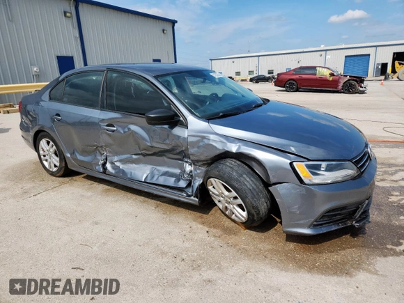 2015 Volkswagen Jetta S with VIN 3VW2K7AJ8FM242136, listed as a Copart auction lot 61063545 with Not provided miles and Salvage title. Bid and sale history available at DreamBid. Image 4.
