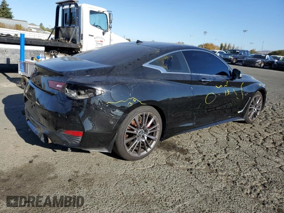 2017 Infiniti Q60 Red Sport 400 with VIN JN1FV7EL3HM700805, listed as a Copart auction lot 80134924 with 66,578 mi miles and Salvage title. Bid and sale history available at DreamBid. Image 3.