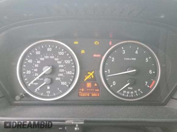 2008 BMW 5 Series 550i with VIN WBANW53538CT54207, listed as a Copart auction lot 85542194 with 153,319 mi miles and Salvage Title. Bid and sale history available at carsss.com. Image 9.