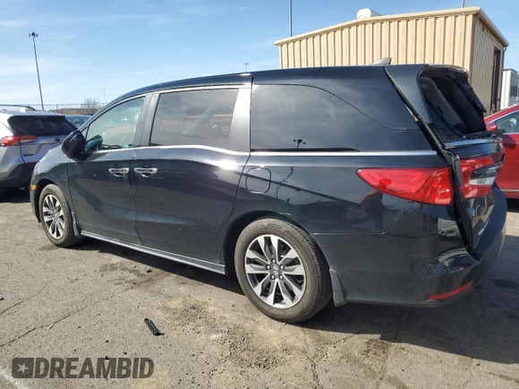 2023 Honda Odyssey EX-L z VIN 5FNRL6H67PB057737, wystawiony jako Copart lot #53464695 z przebiegiem 21 144 mil mil oraz Szkoda całkowita • Salvage title. Historia ofert i sprzedaży dostępna na DreamBid. Obrazek 2.