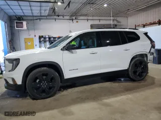2025 GMC Acadia AWD Elevation with VIN 1GKENNRS1SJ142738, listed as a Copart auction lot 43687685 with 356 mi miles and Salvage Title. Bid and sale history available at carsss.com. Image 1.