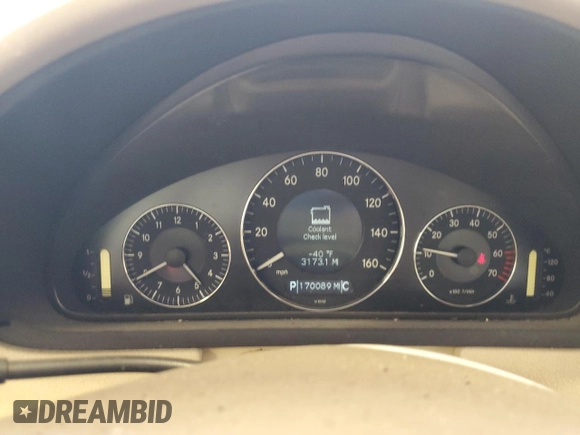 2005 Mercedes-Benz CLK 320 with VIN WDBTJ65J05F163135, listed as a Copart auction lot 75406684 with 170,089 mi miles and Salvage Title. Bid and sale history available at DreamBid. Image 9.
