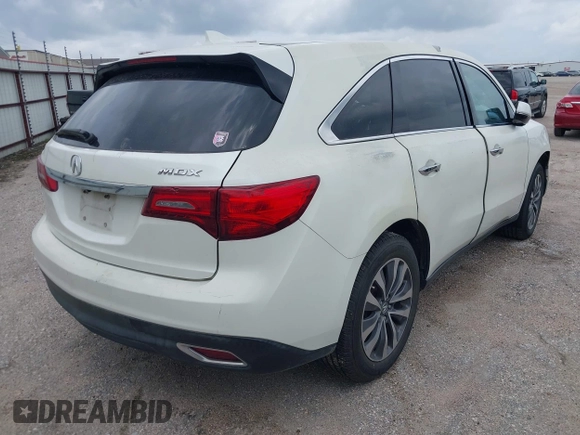 2014 Acura MDX Technology z VIN 5FRYD3H47EB016204, wystawiony jako IAAI lot #42380816 z przebiegiem 141 369 mil mil oraz . Historia ofert i sprzedaży dostępna na DreamBid. Obrazek 4.