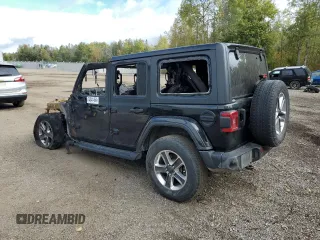 2021 Jeep Wrangler Unlimited Sahara with VIN 1C4HJXEG7MW593969, listed as a Copart auction lot 74041454 with Not provided miles and Non repairable. Bid and sale history available at DreamBid. Image 2.