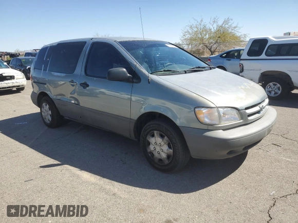 2000 Toyota Sienna CE with VIN 4T3GF19C9YU272554, listed as a Copart auction lot 73125134 with 240,998 mi miles and Salvage Title. Bid and sale history available at carsss.com. Image 4.